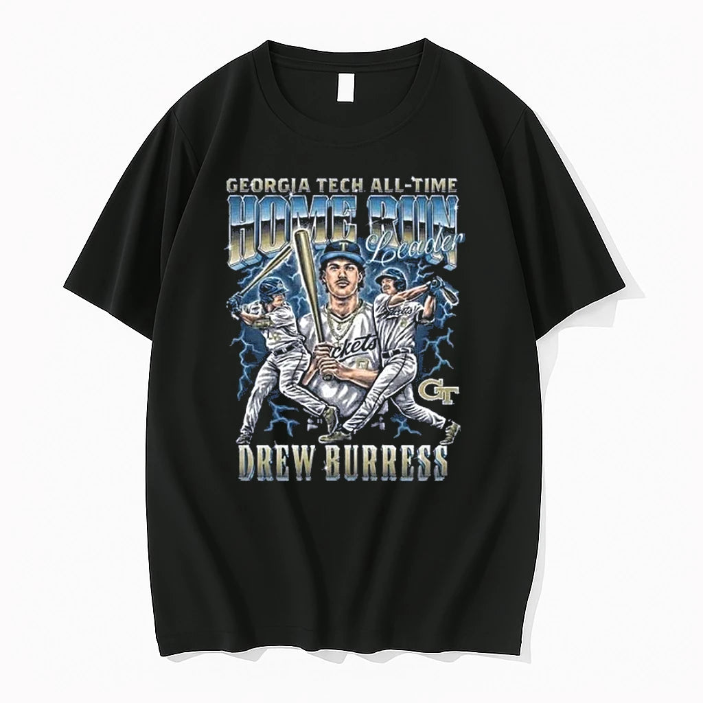 Officials Georgia Tech All Time Homerun Leader Drew Burress 1 Premium T Shirt