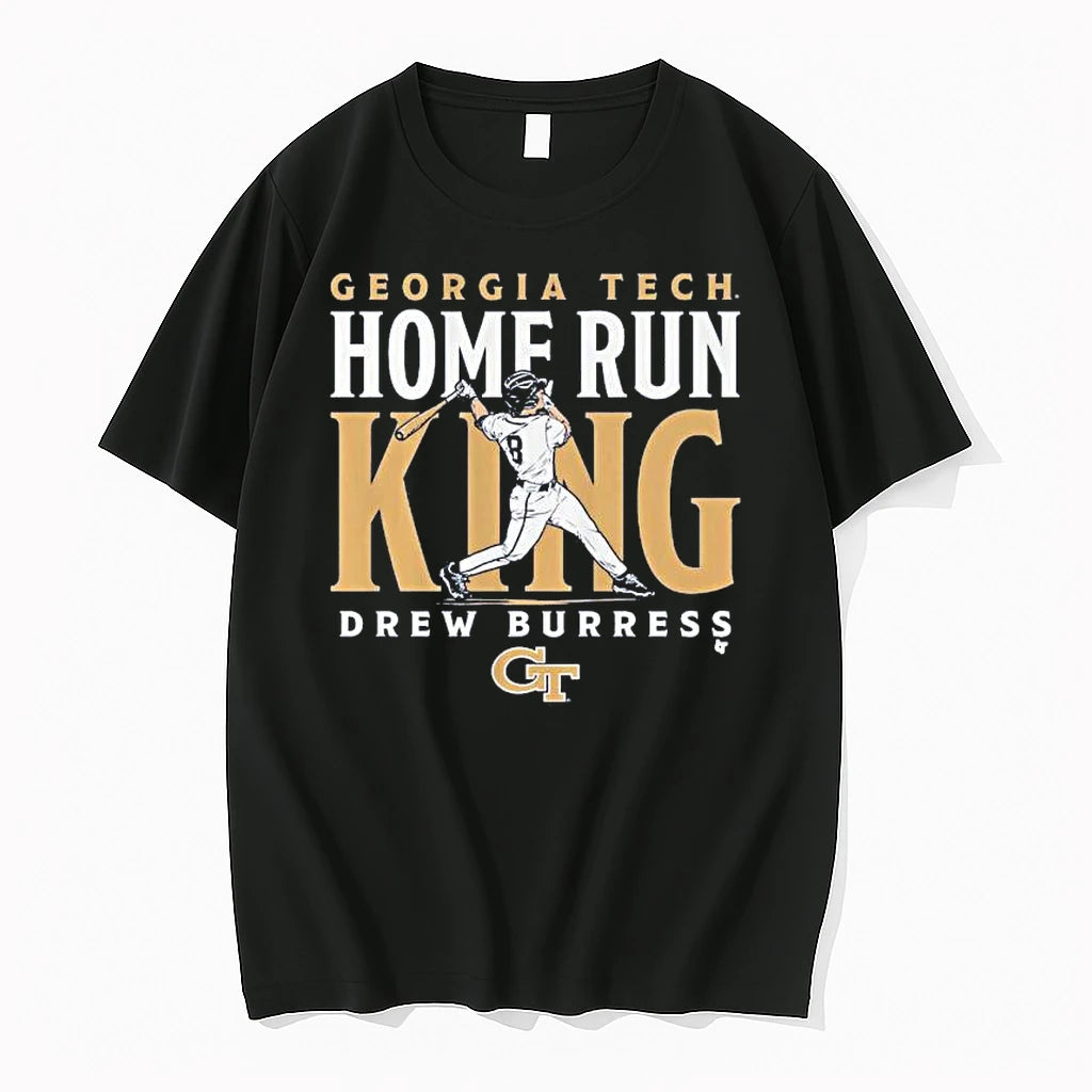 Officials Georgia Tech Baseball Drew Burress Home Run King 1 Premium T Shirt