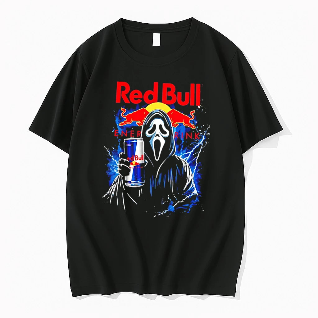 Officials Ghostface Scream Red Bull Energy Drink Bootleg Tee Premium T Shirt