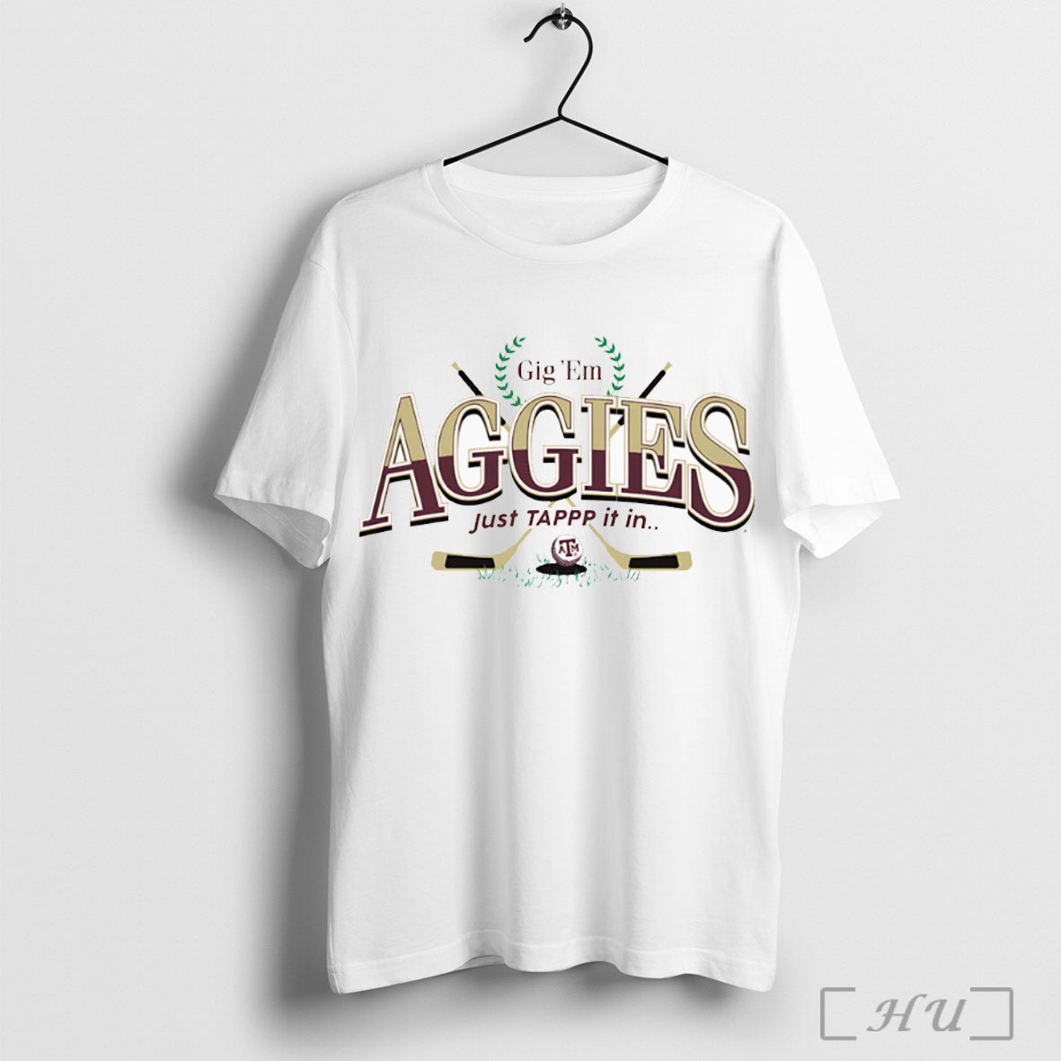 Officials Gig Em Aggies Just Tapp It In Shirt Sweater Longsleeve And V Neck