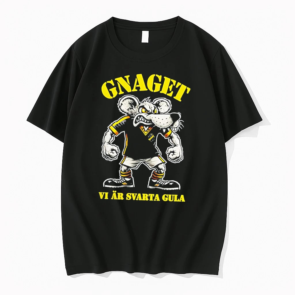 Officials Gnaget Aik Vi Ar Svarta Gula Mascot Swedish Football Tee Premium T Shirt