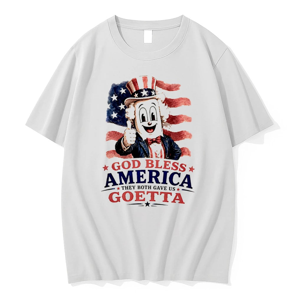 Officials God Bless America They Both Gave Us Goetta Usa Flag Tee