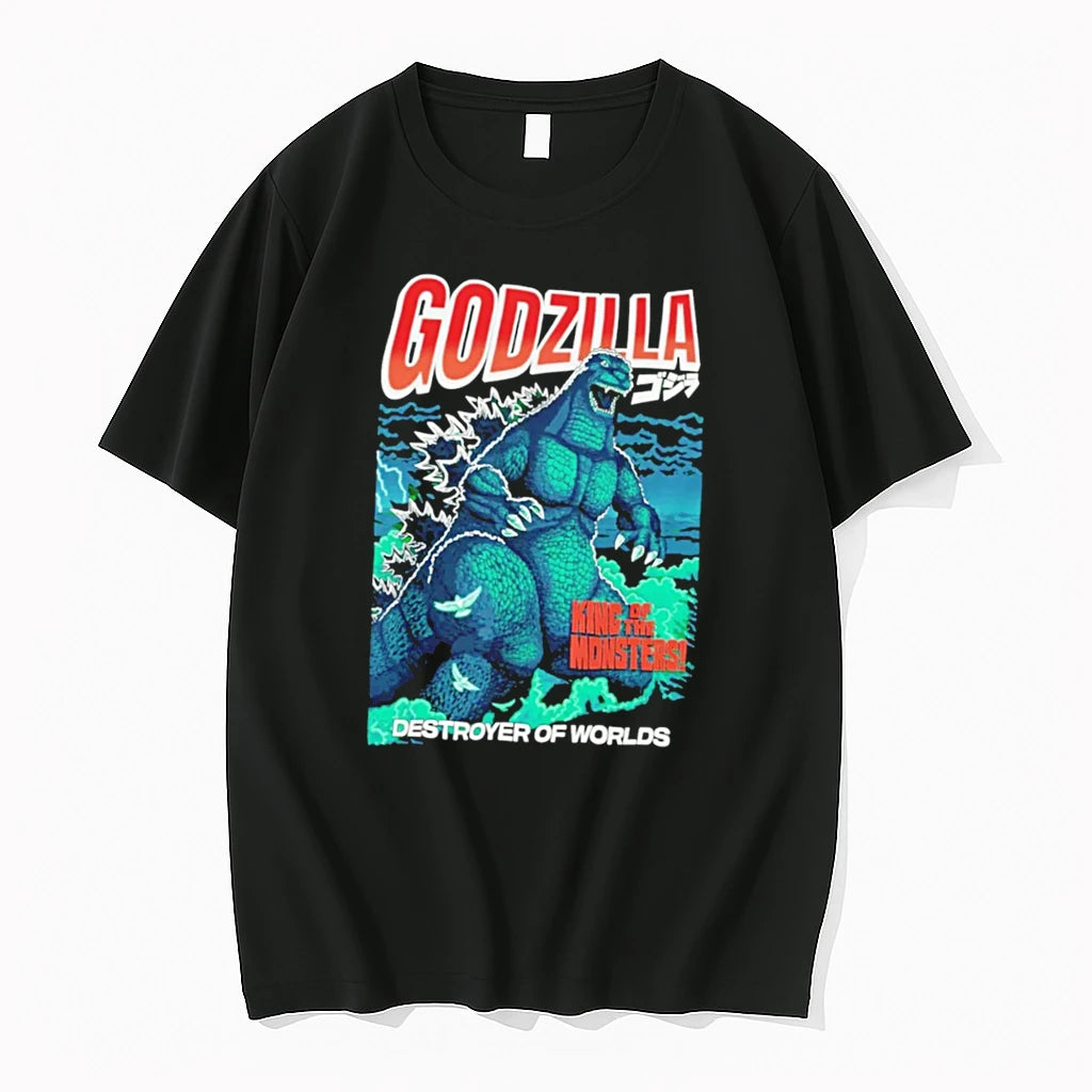 Officials Godzilla King Of The Monsters Destroyer Of Worlds Graphic Tee Premium T Shirt