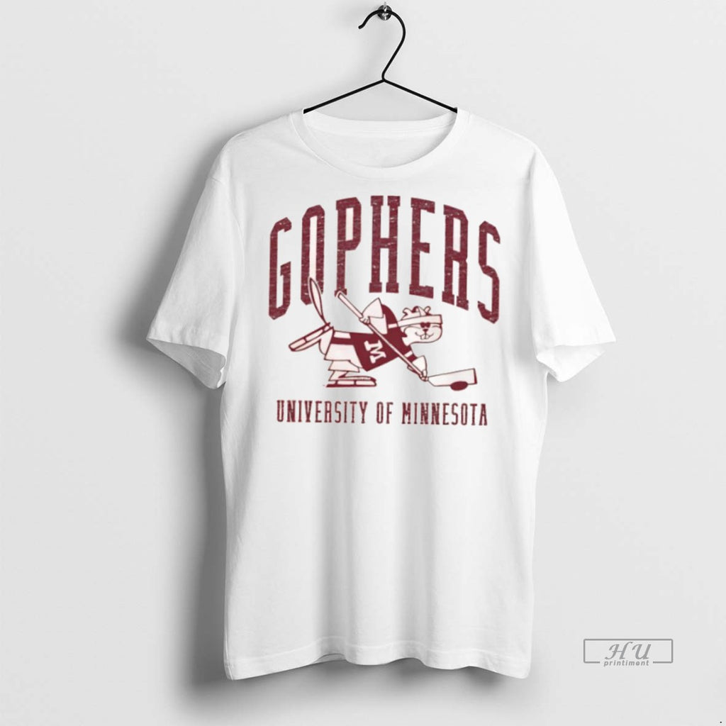 Officials Golden Gophers University Of Minnesota Goldy Gopher Hockey Mascot Tee Shirt Sweater