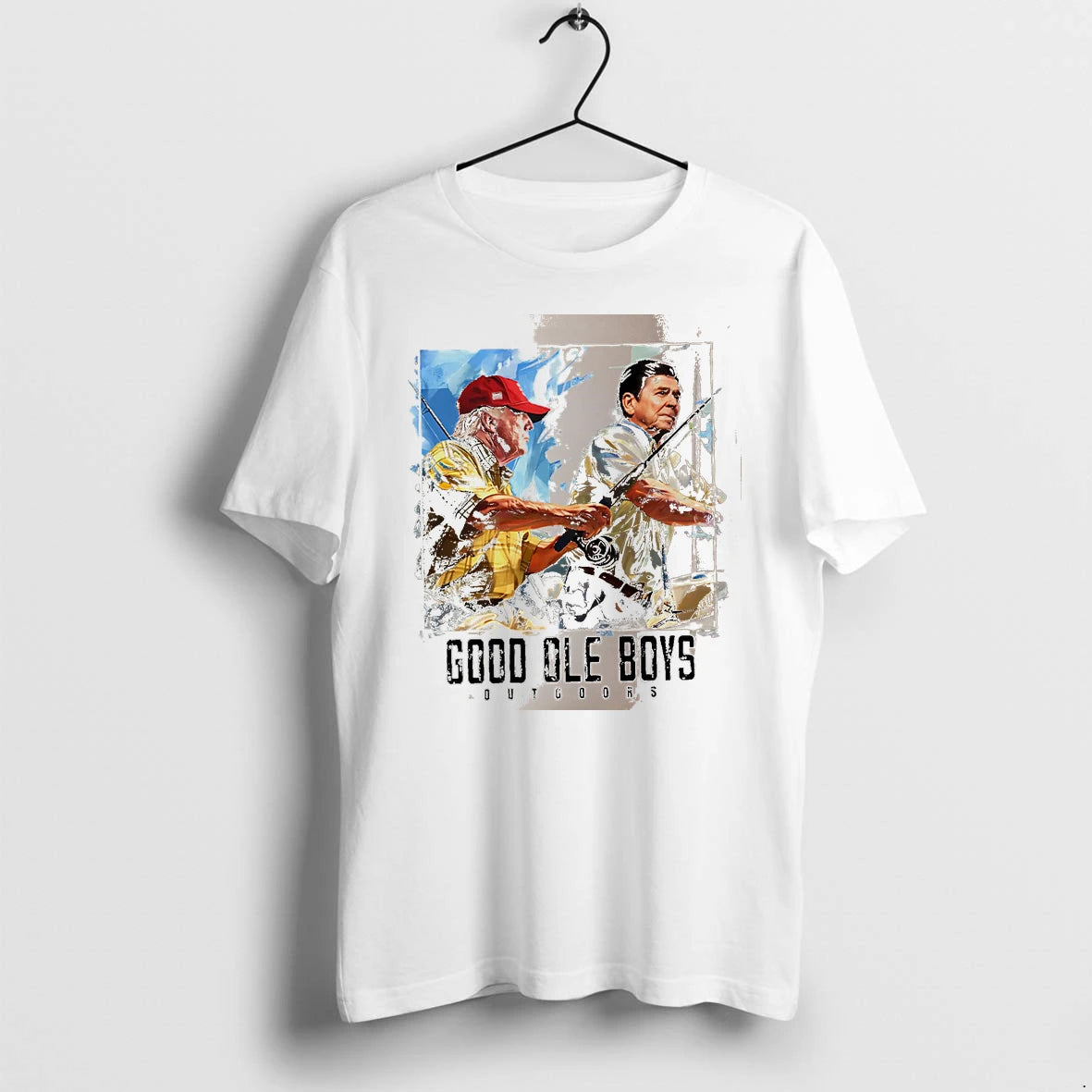 Officials Good Ole Boys Outdoors Donald Trump Ronald Reagan White Premium T Shirt