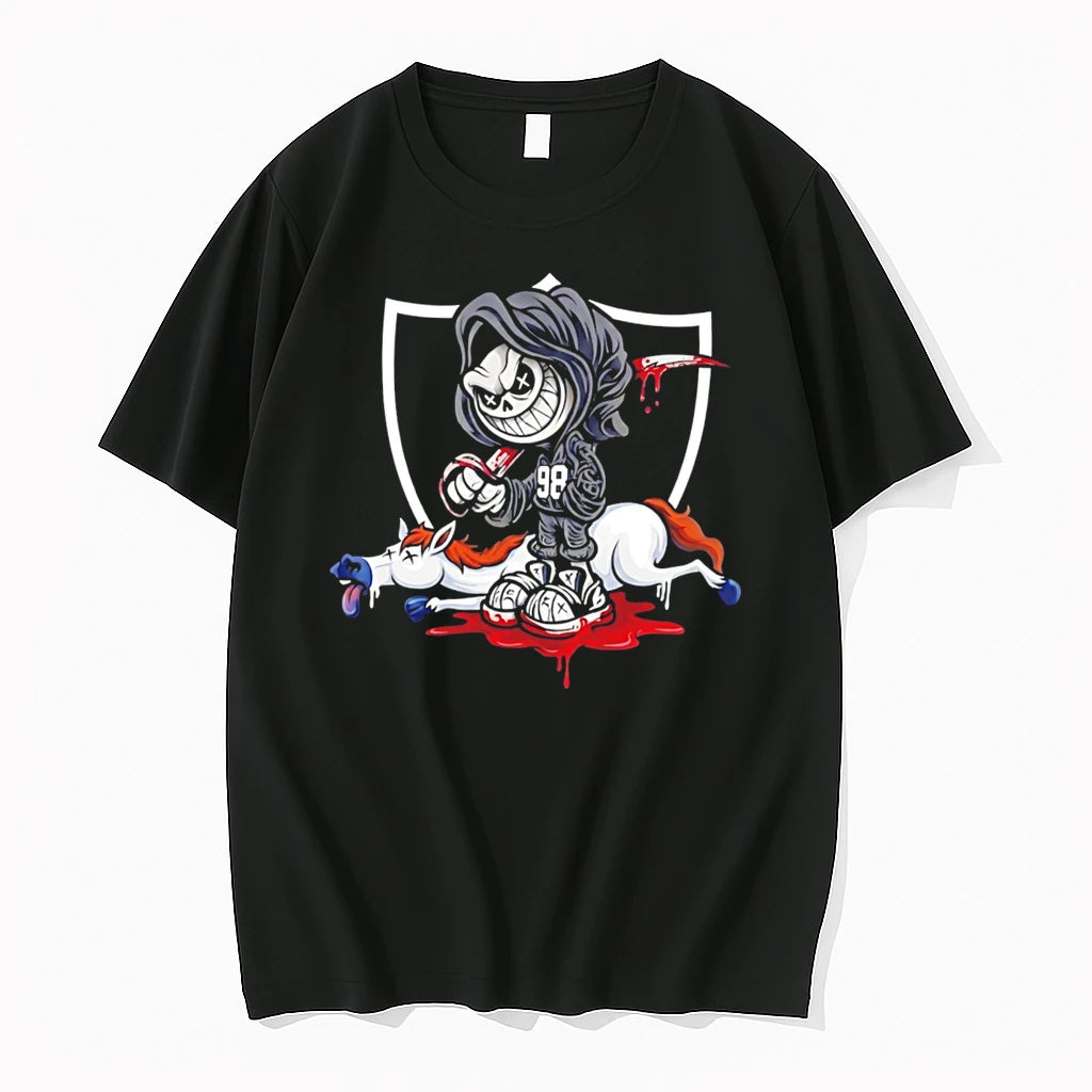 Officials Grim Reaper 98 Raiders Raider Nation Football Art Tee Premium T Shirt
