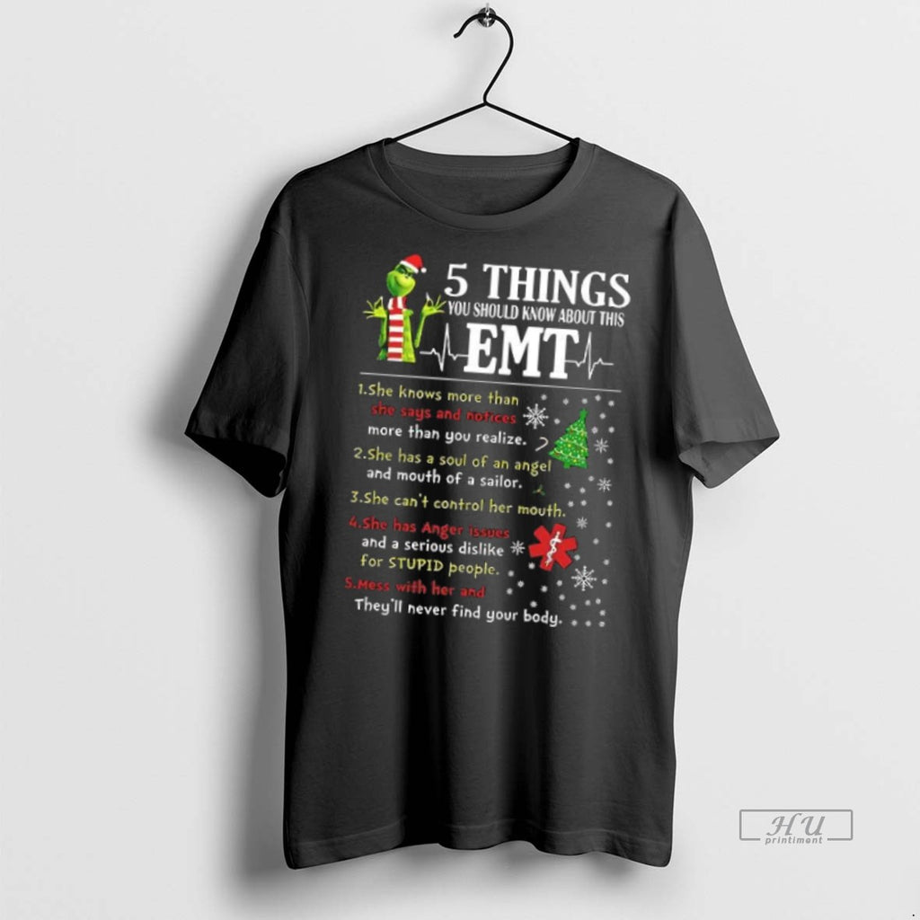 Officials Grinch 5 Things You Should Know About This Emt Christmas Tee Shirt Sweater