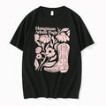 Officials Hangman Adam Page Floral Cowboy Boot Black Premium T Shirt