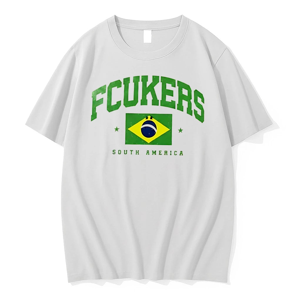 Officials Harry Fcukers Brazil Flag Vintage Tee Premium T Shirt
