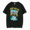 Officials Heart Says Pit Knees Say Sit Skeleton Concert Tee Premium T Shirt