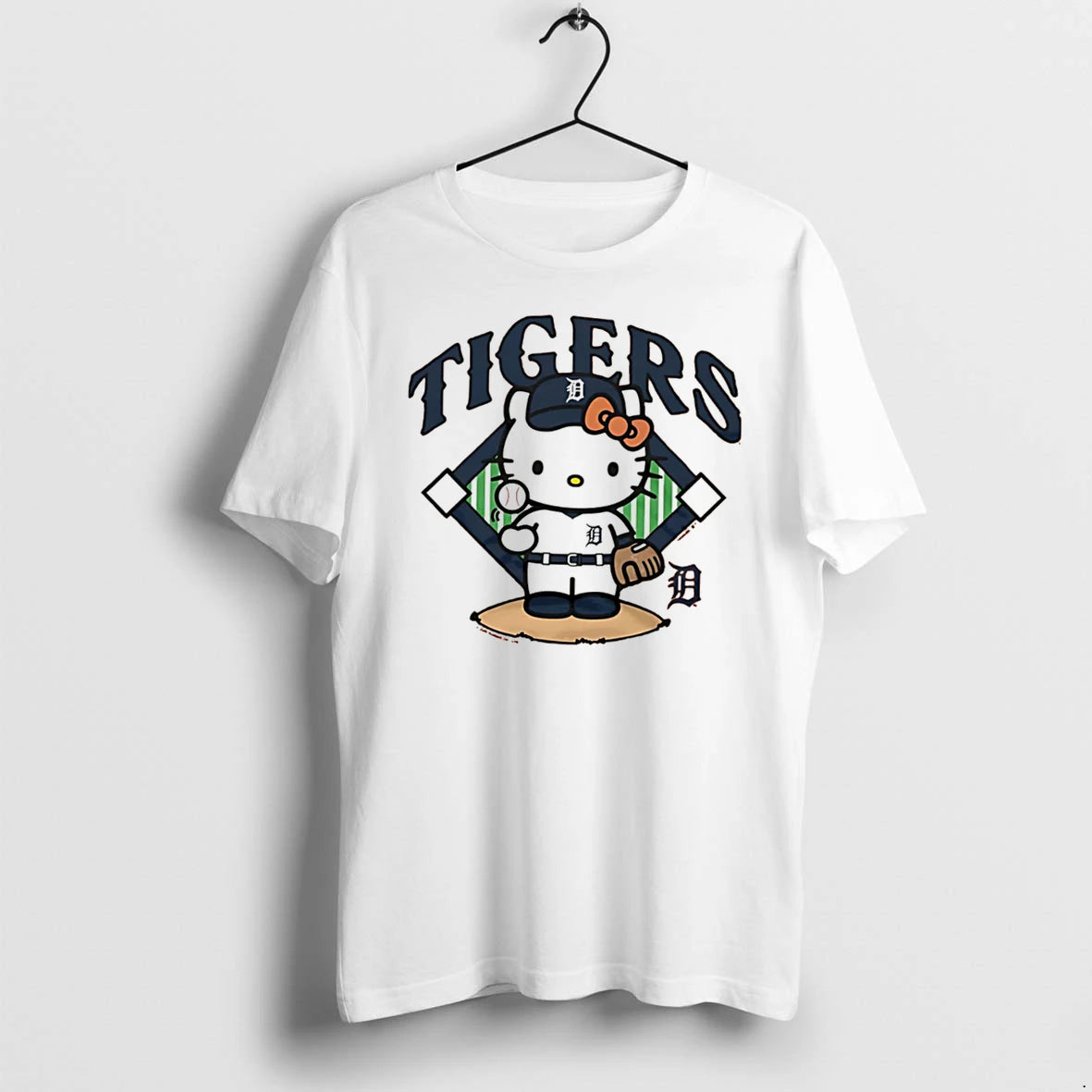 Officials Hello Kitty X Detroit Tigers Mlb 2026 Cartoon Tee Premium T Shirt