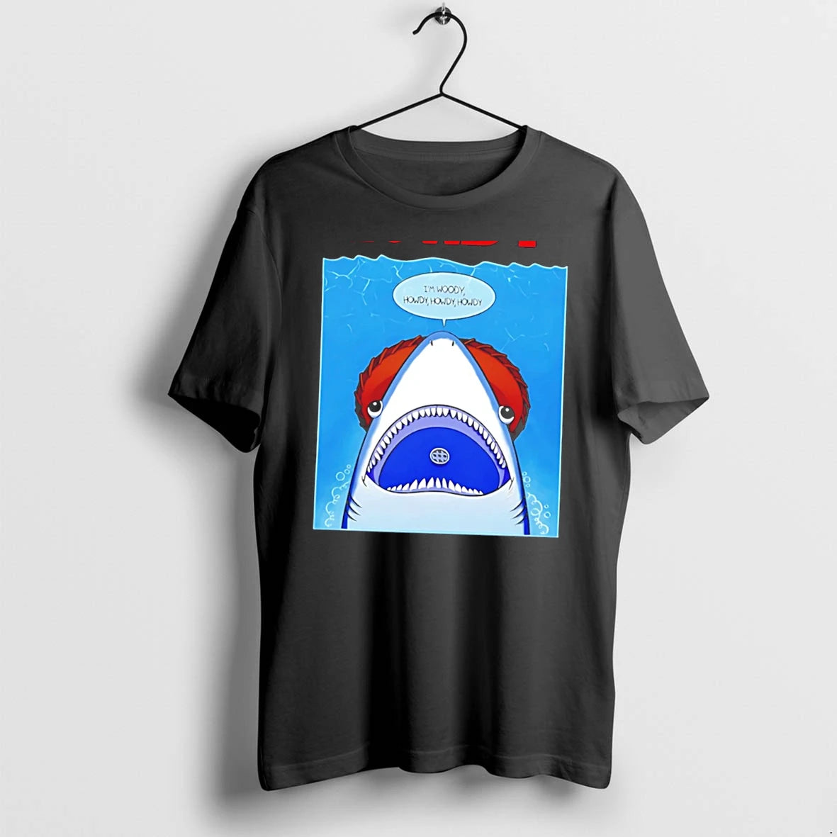 Officials Howdy Woody Shark Toy Story Funny Mashup Tee Premium T Shirt