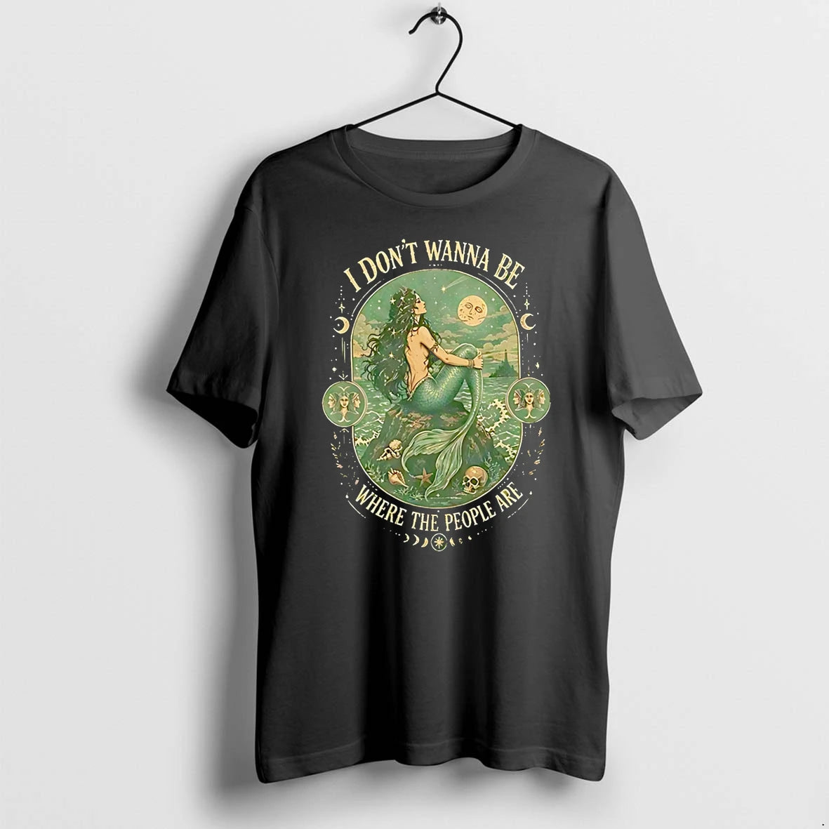 Officials I Dont Wanna Be Where The People Are Mermaid Premium T Shirt