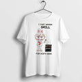 Officials I Just Wanna Grill For Gods Sake Anime Bunny Girl Tee