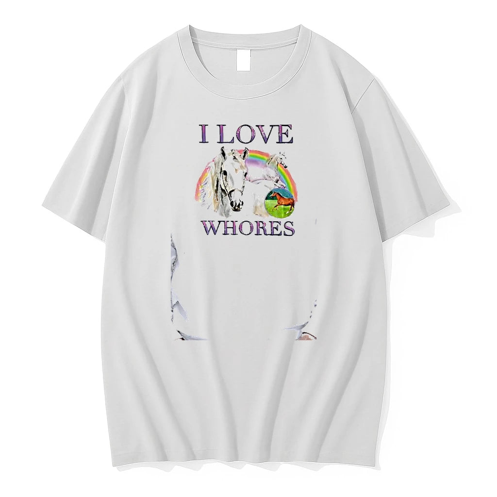 Officials I Love Whores Horses Rainbow Meadow Premium T Shirt
