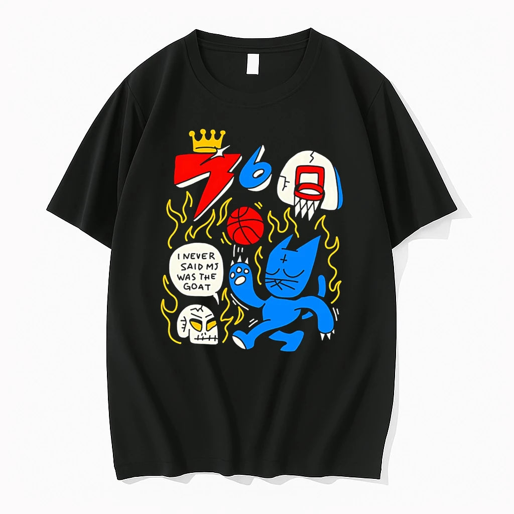 Officials I Never Said Mj Was The Goat Basketball Cat Premium T Shirt