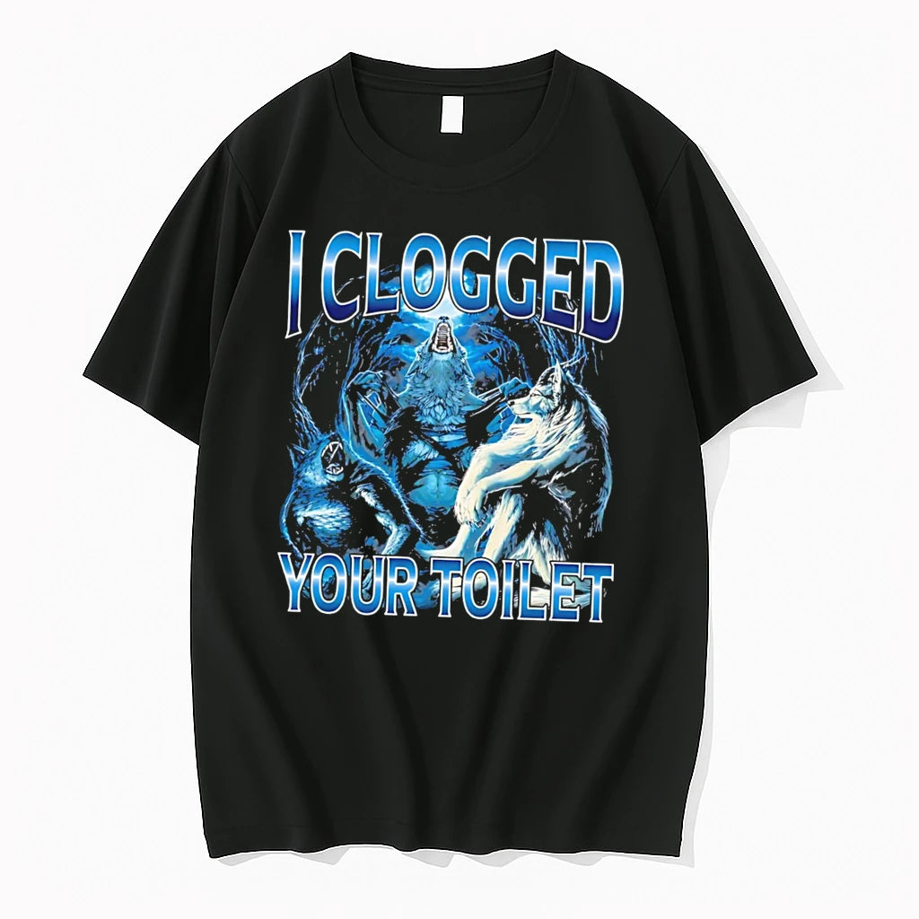 Officials I Clogged Your Toilet Funny Alpha Wolf Tee Premium T Shirt