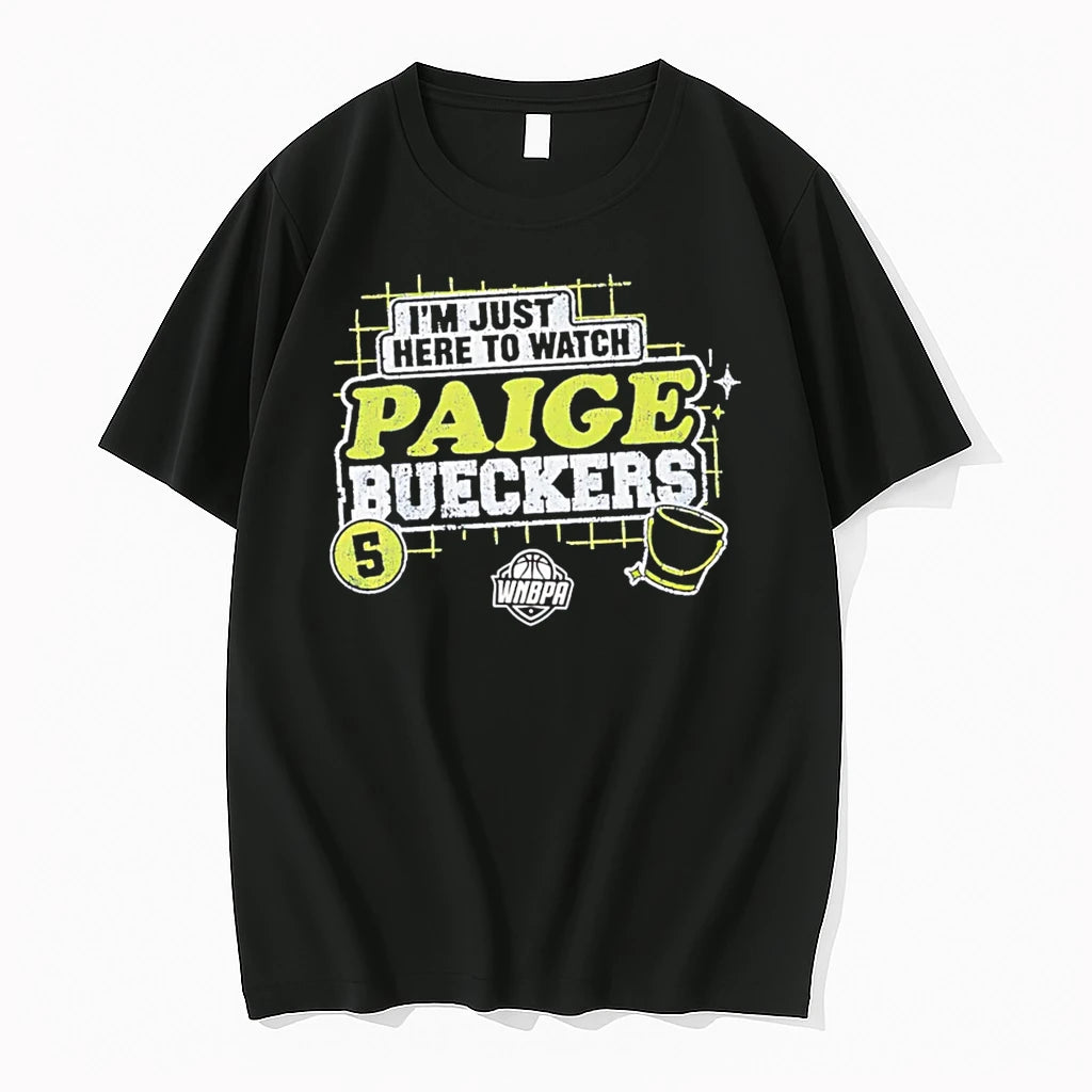 Officials Im Just Here To Watch Paige Bueckers Dallas Wings Wnba Tee