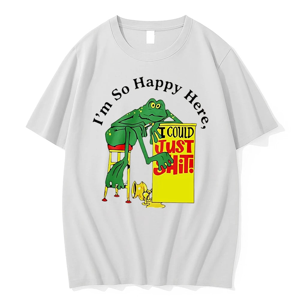 Officials Im So Happy Here I Could Just Shit Frog Tee Premium T Shirt