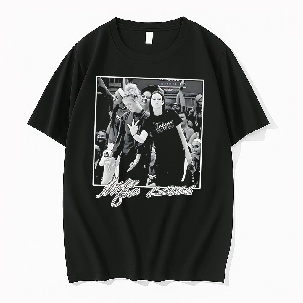Officials Indiana Fever Sophie Cunningham And Caitlin Clark Signature Tee Premium T Shirt