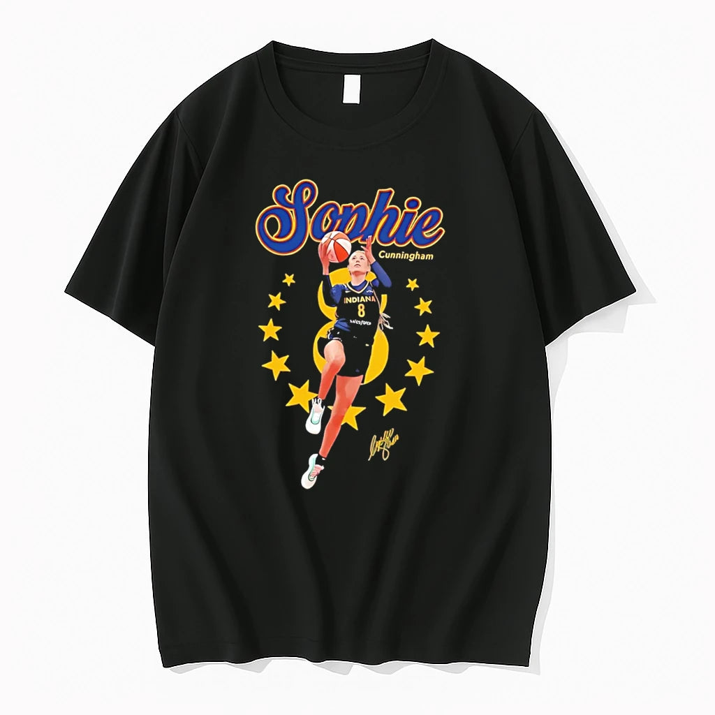 Officials Indiana Fever Sophie Cunningham Jumping Pose Tee Premium T Shirt