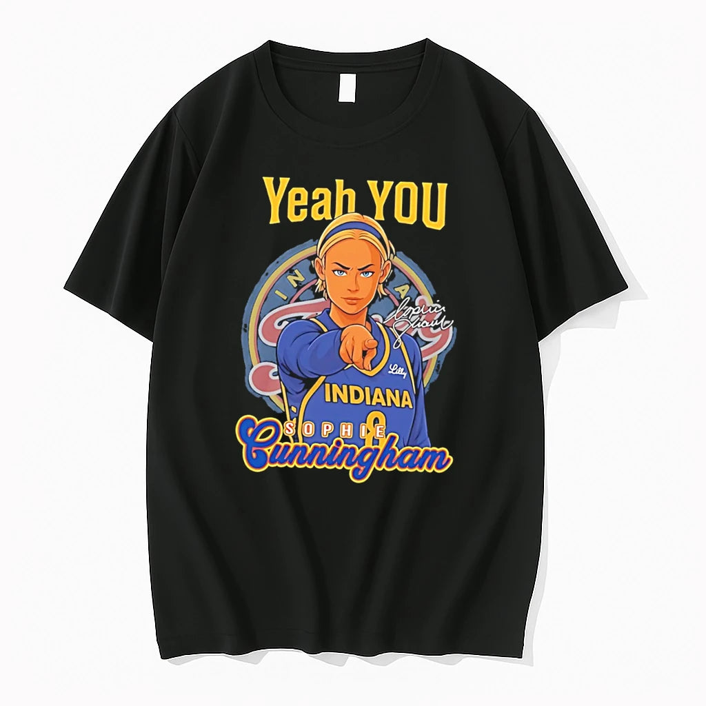 Officials Indiana Fever Sophie Cunningham Pointing Yeah You Signature Tee Premium T Shirt