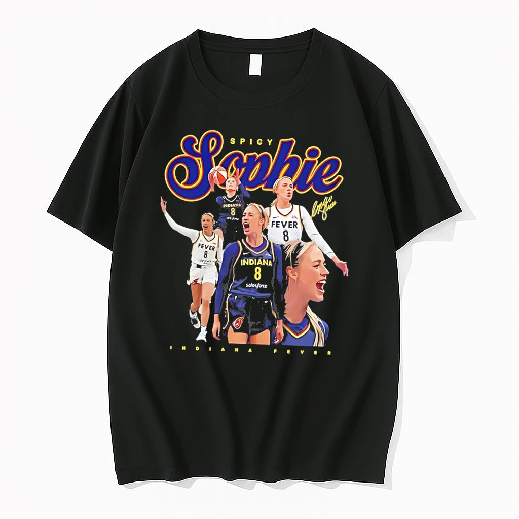 Officials Indiana Fever Spicy Sophie Cunningham Portrait Vintage Tee Premium T Shirt