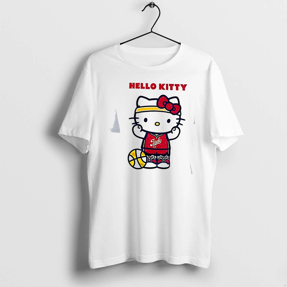 Officials Indiana Fever X Hello Kitty White Mens Premium T Shirt