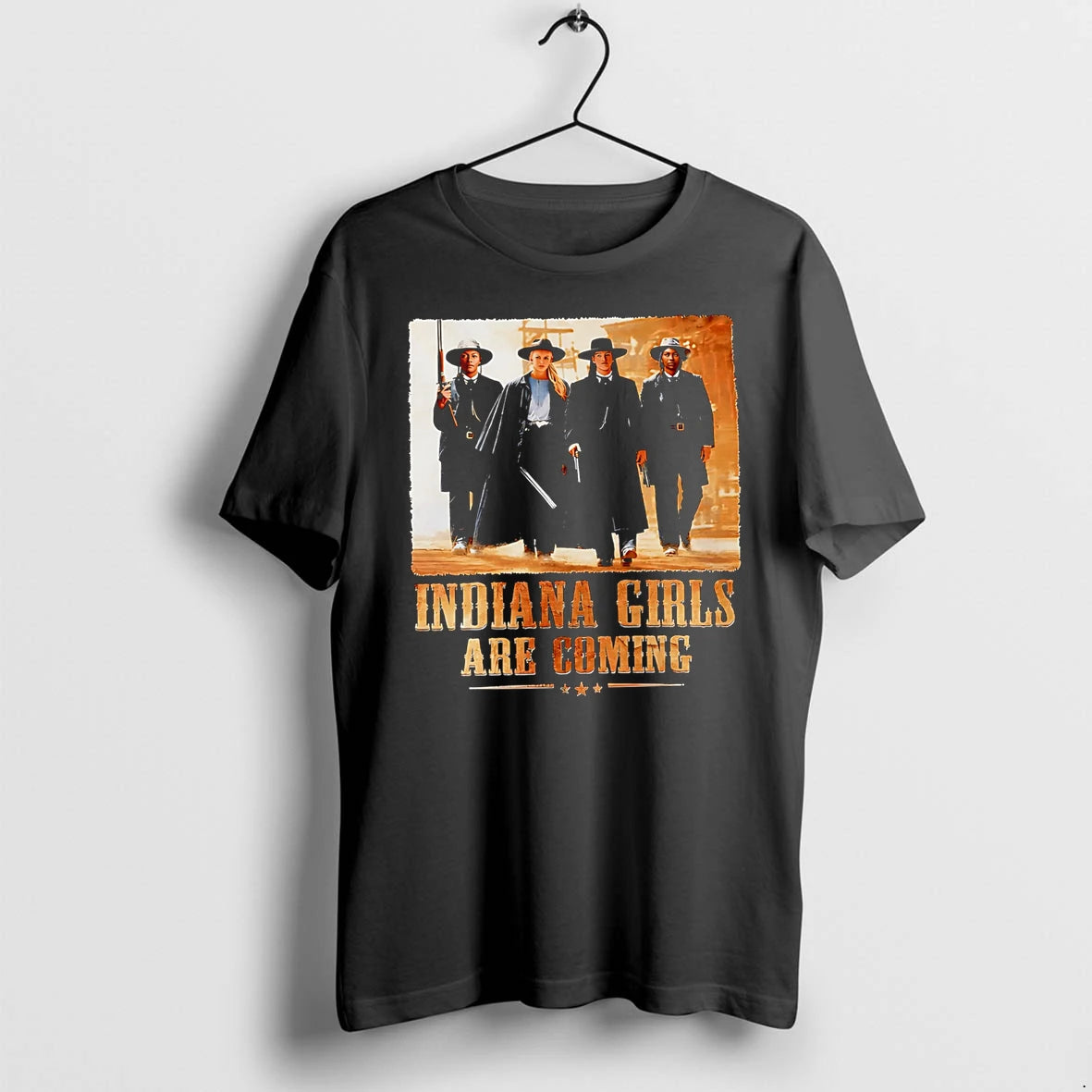Officials Indiana Girls Are Coming Western Outlaw Women Premium T Shirt