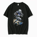Officials Indianapolis Colts Runs In My Blood Mascot Skeleton Black Mens Premium T Shirt