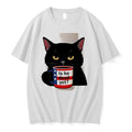 Officials Is He Dead Yet Black Cat Usa Flag White Premium T Shirt
