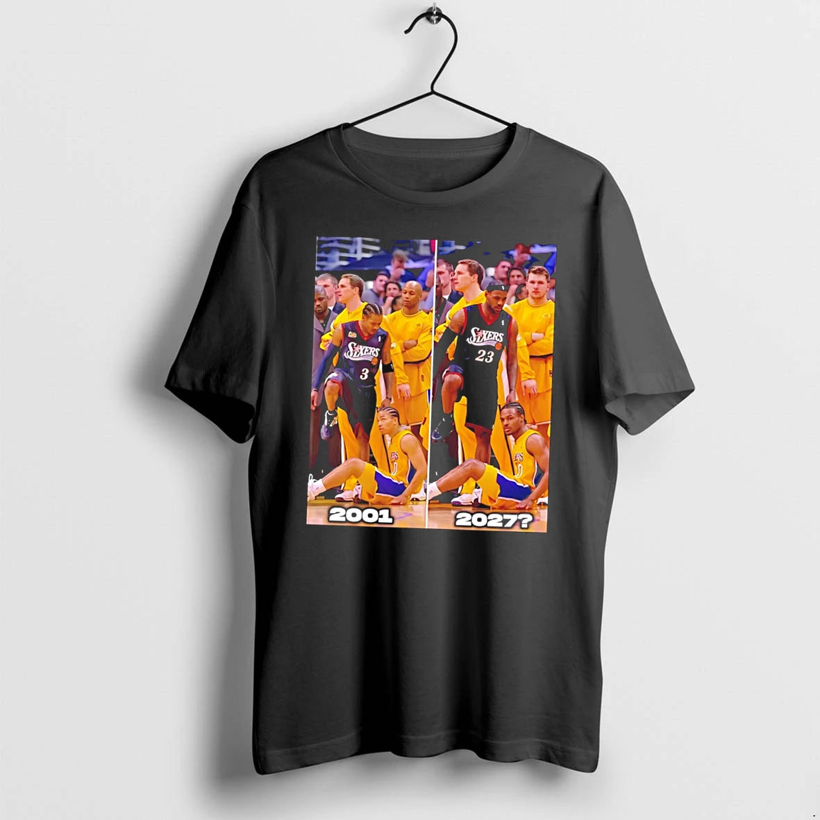Officials Iverson Lebron Legend Step Over Comparison Tee Premium T Shirt