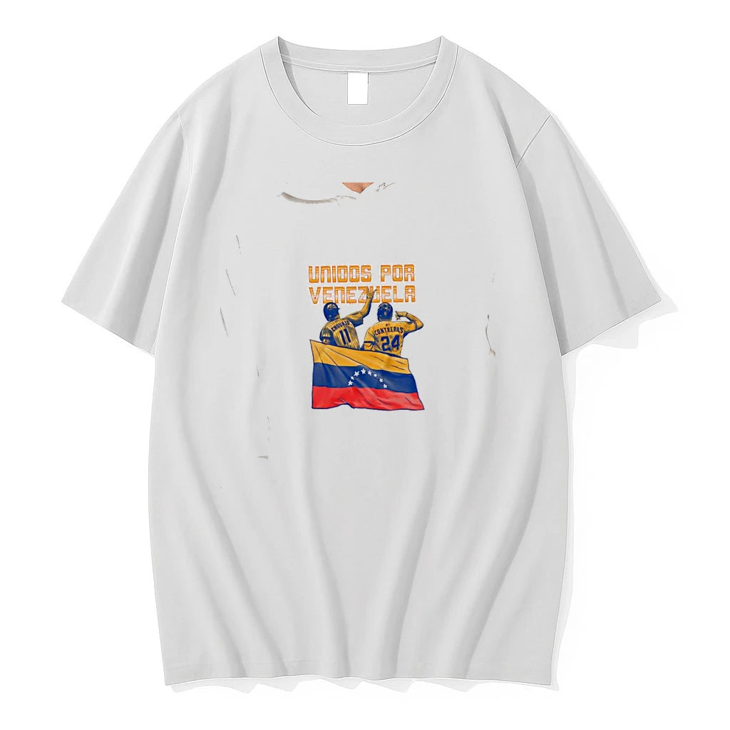 Officials Jackson Chourio William Contreras Milwaukee Brewers Unidos Por Venezuela Mlb Premium T Shirt