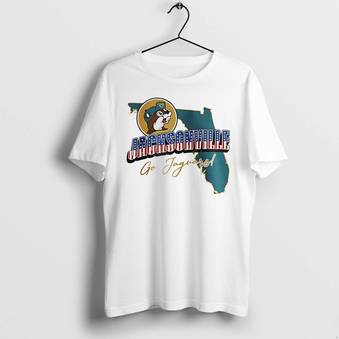 Officials Jacksonville Jaguars Buc Ees Jacksonville Go Jaguars Patriotic Tee Premium T Shirt