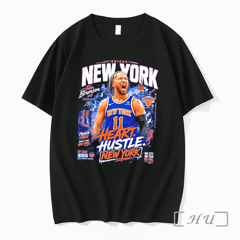 Officials Jalen Brunson New York Knicks 2026 Nba Champions Heart Hustle Graphic Tee Premium