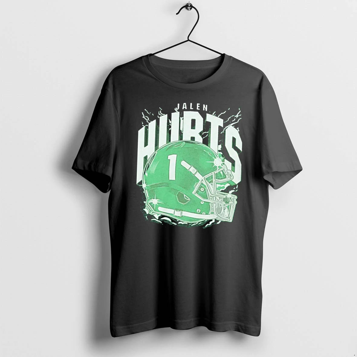 Officials Jalen Hurts No 1 Philadelphia Eagles Helmet Tee Premium T Shirt