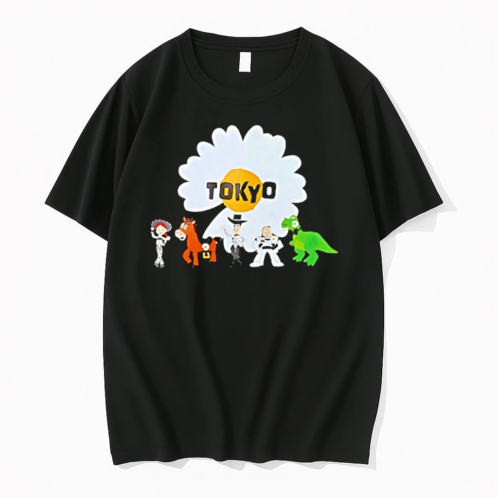 Officials Jessie Bullseye Woody Buzz Lightyear Rex Toy Story Tokyo Flower Premium T Shirt