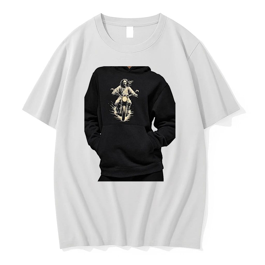 Officials Jesus Christ On Motorbike Premium T Shirt