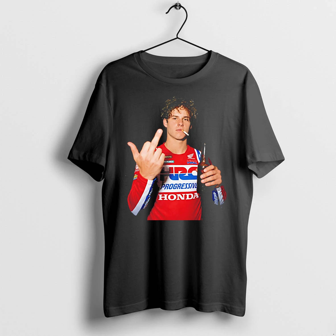 Officials Jett Lawrence Progressive Honda Hrc Motocross Smoking Tee Premium T Shirt