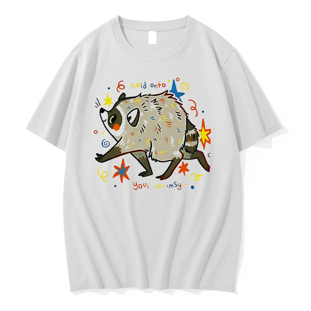 Officials Jimothy Raccoon Hold Onto Your Whimsy Cartoon Tee Premium T Shirt