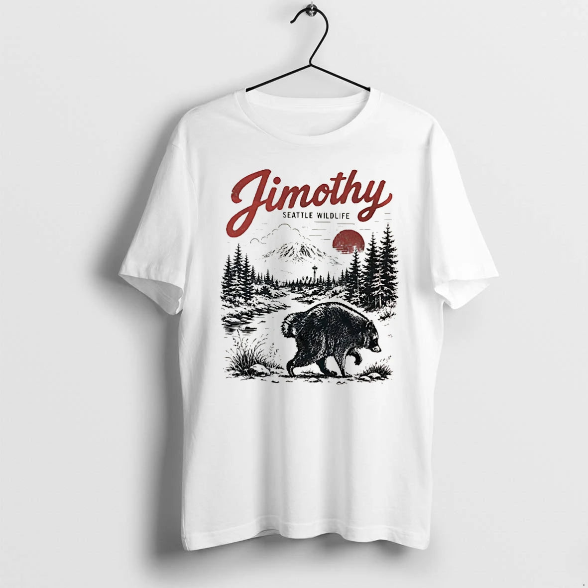 Officials Jimothy Seattle Wildlife Raccoon Nature Tee Premium T Shirt