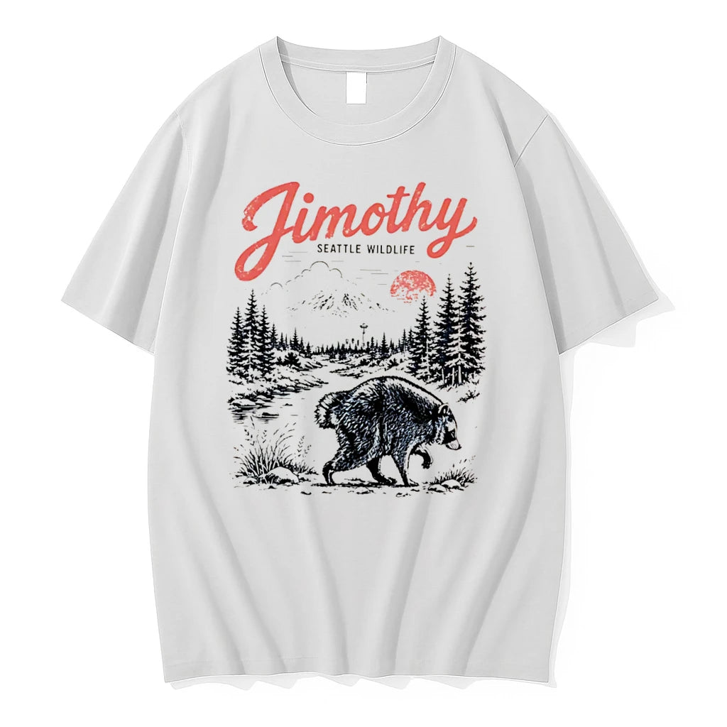 Officials Jimothy Seattle Wildlife Raccoon Nature Vintage Tee Premium T Shirt