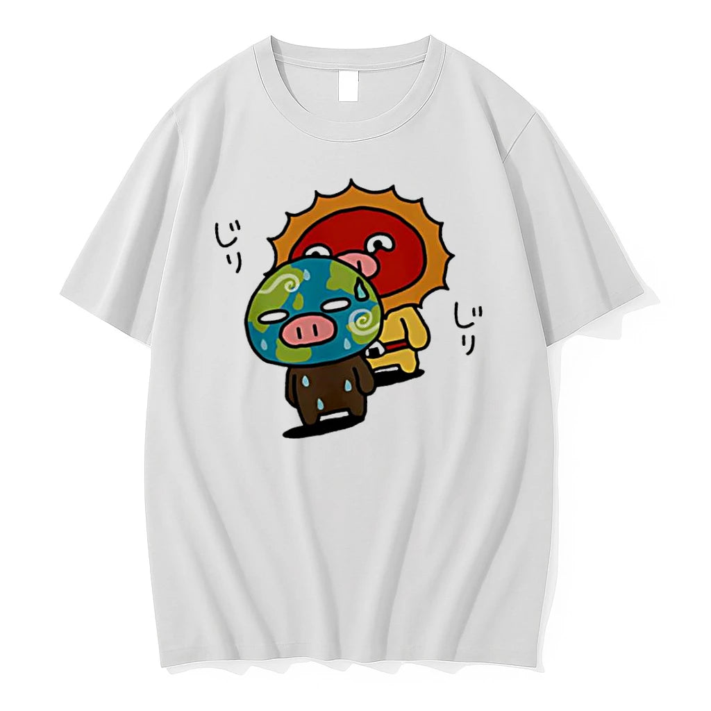 Officials Jiri Jiri Earth Pig Sun Character Global Warming Humorous Kawaii Japanese