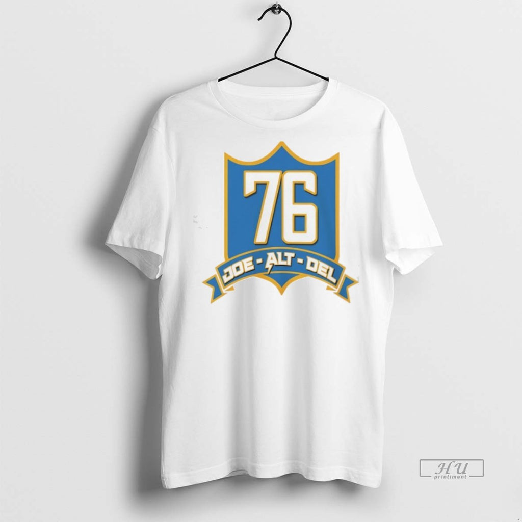 Officials Joe Alt Del 76 Los Angeles Chargers Graphic Tee Shirt Sweater