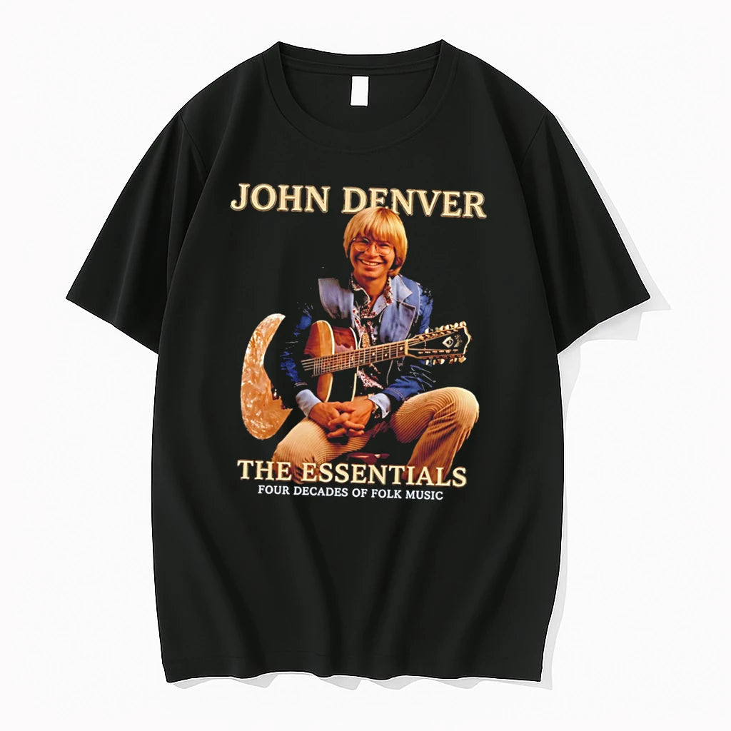 Officials John Denver The Essentials Four Decades Of Folk Music Tee Premium T Shirt