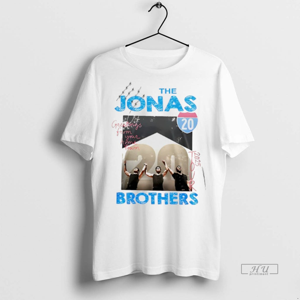 Officials Jonas Brothers Greetings From Your Hometown 2025 Tour Graphic Tee Shirt Sweater