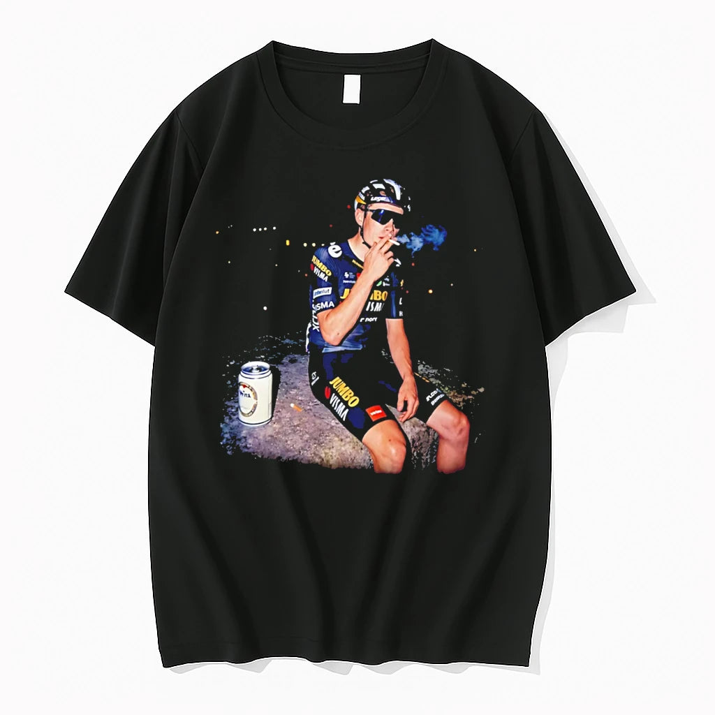 Officials Jonas Vingegaard Jumbo Visma Cycling Pro Cyclist Smoking Tee Premium T Shirt