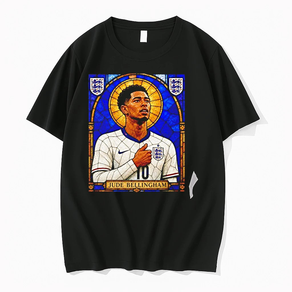 Officials Jude Bellingham England National Team Stained Glass Premium T Shirt