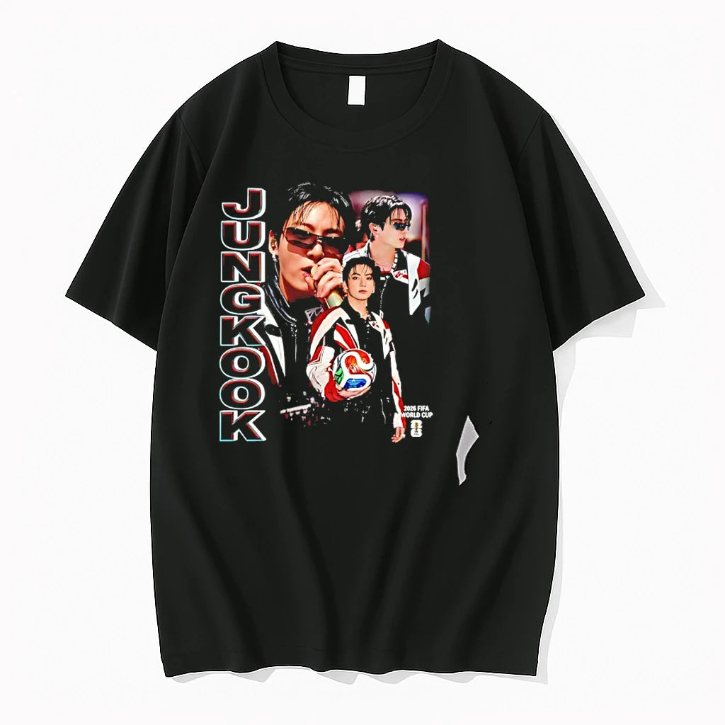 Officials Jungkook Bts 2026 Fifa World Cup 2026 Singer Performing Live Premium T Shirt