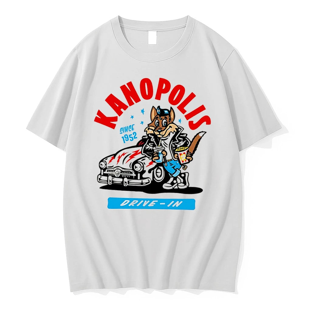 Officials Kanopolis Drive In Since 1952 Retro Fox Mascot Tee Premium T Shirt